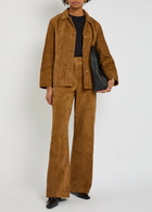Tory Burch Panelled Suede Jacket Tan