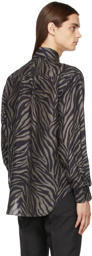 TOM FORD Black Zebra Print Shirt