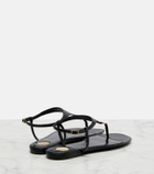 Saint Laurent Cassandre leather thong sandals