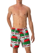 MC2 Saint Barth Man Mid-length Gustavia Swim-shorts With Keith Haring Design Placed Print| Keith Haring Special Edition