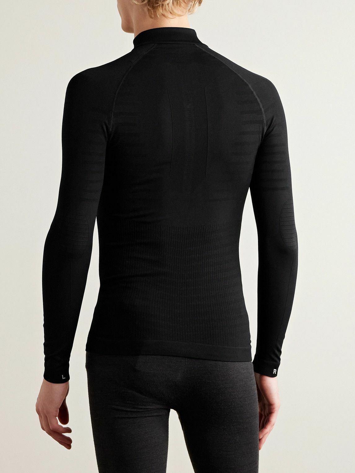 Falke - Half-Zip Ski Base Layer - Black