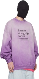 VETEMENTS Purple 'I'm Not Doing Shit Today' Sweatshirt