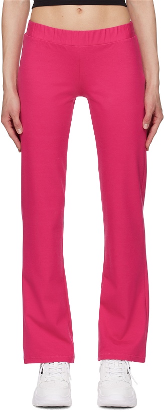 Photo: Versace Jeans Couture Pink Crystal-Cut Lounge Pants