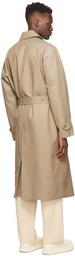 LE17SEPTEMBRE Beige Twill Single-Breasted Trench Coat