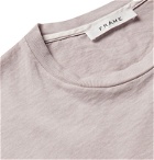 FRAME - Mélange Cotton-Jersey T-Shirt - Purple