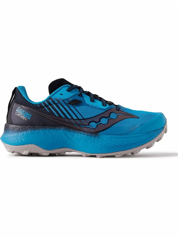 Photo: Saucony - Endorphin Edge Rubber-Trimmed Mesh Running Sneakers - Blue