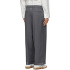 ADER error Grey Wool Layered Trousers