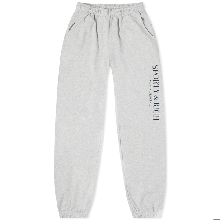 Photo: Sporty & Rich Made in California Sweat Pant in Heather Grey
