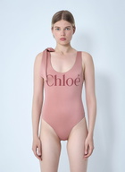 Chloé Logo Motif Swimsuit