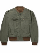Visvim - Reversible Printed Cotton-Blend and Twill Bomber Jacket - Green