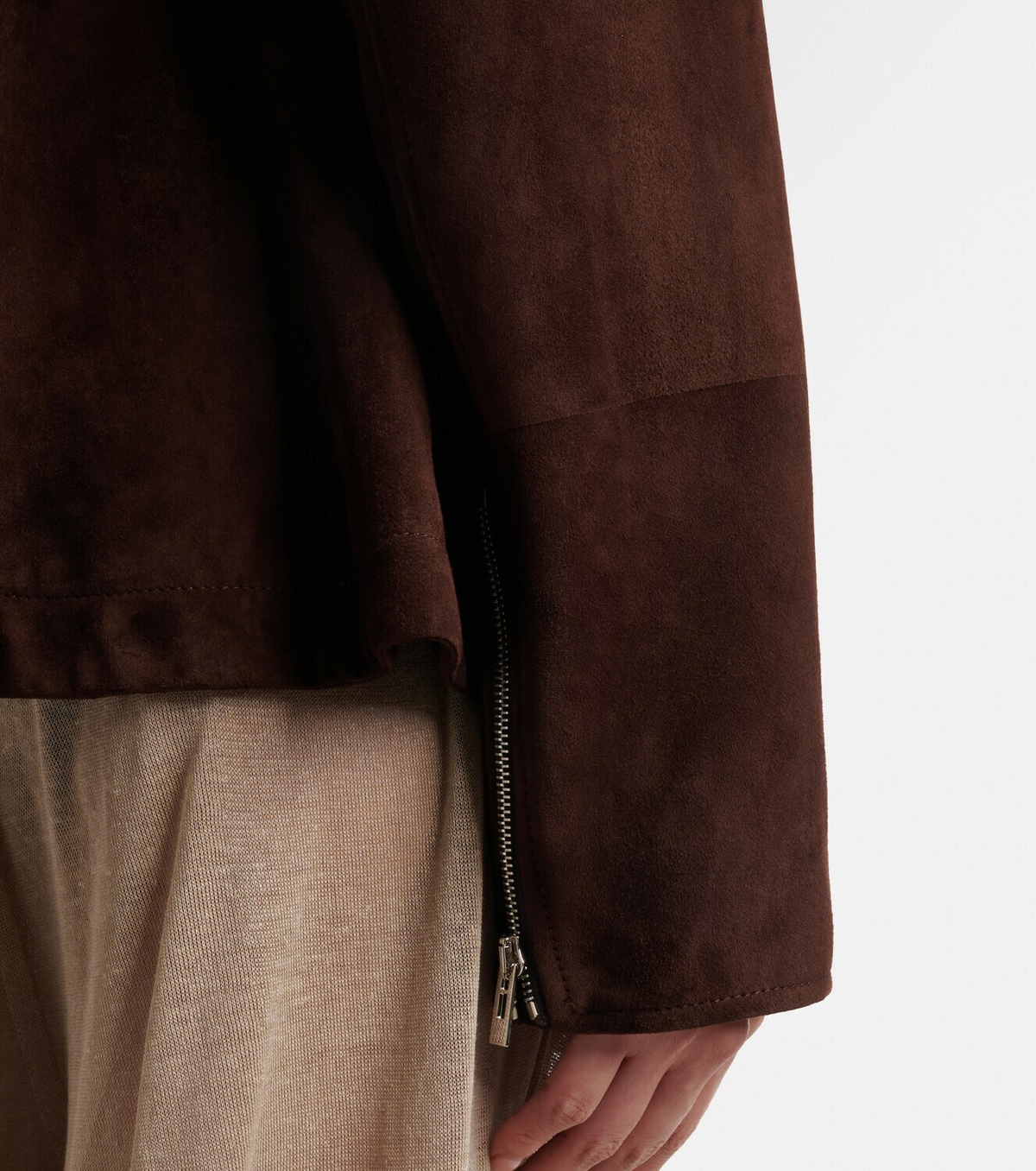 Alaïa Peplum suede jacket