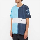 Nanamica Men's Split Tie Dye T-Shirt in Blue