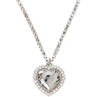 VETEMENTS Silver Crystal Heart Necklace