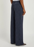 Simkhai Tavar Pinstripe Straight-leg Canvas Trousers Navy