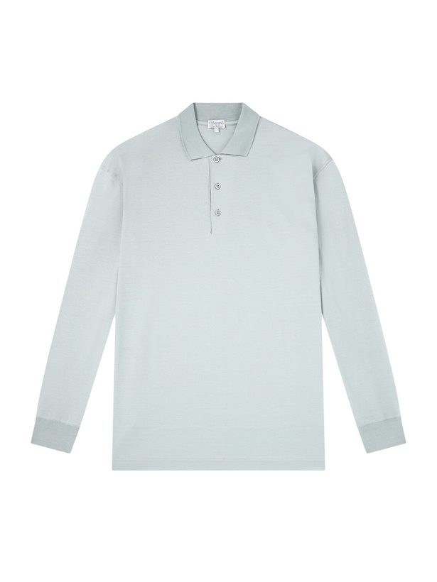 Photo: Charvet - Cotton-Satin Polo Shirt - Green