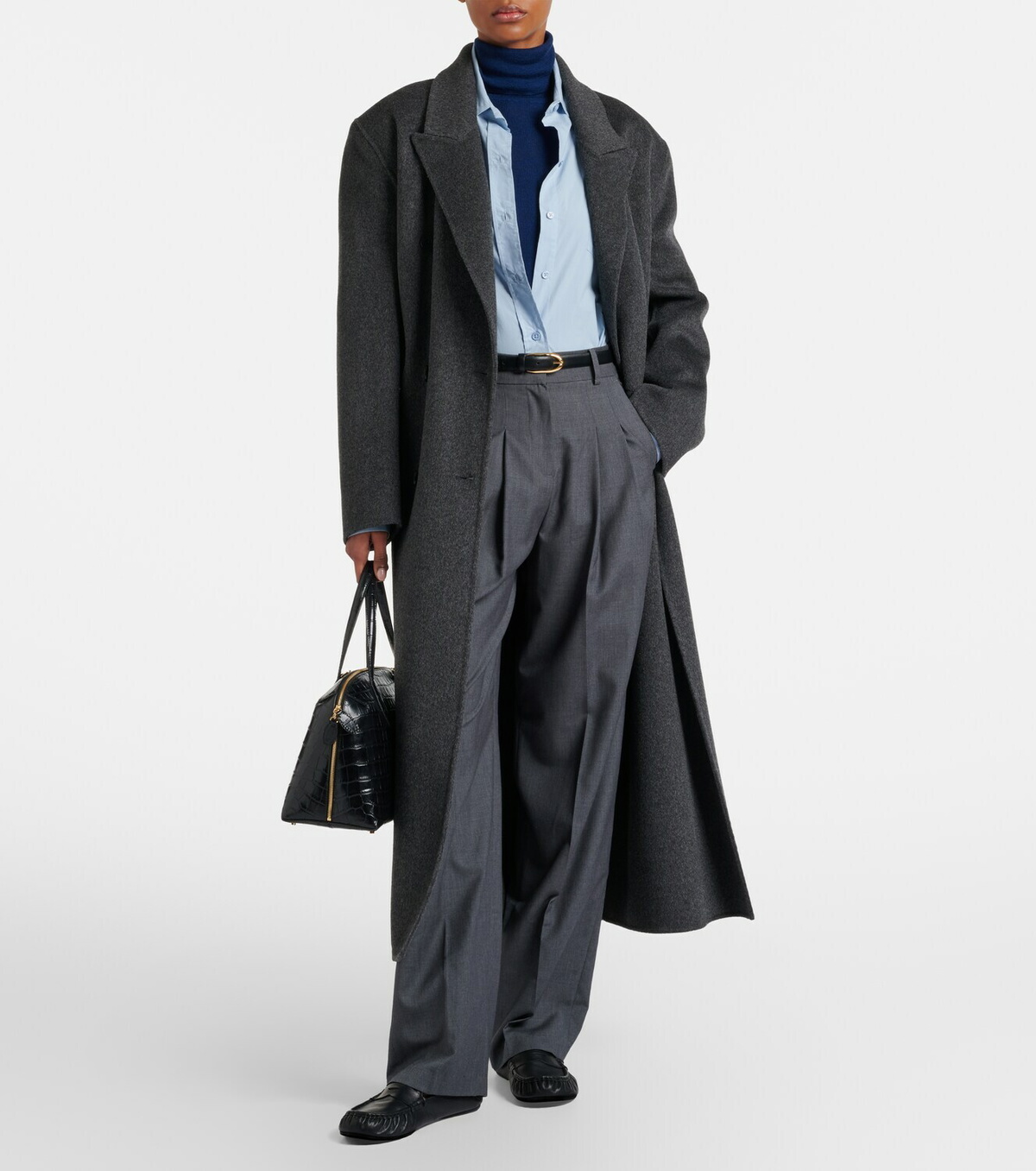 The Frankie Shop Utica wool and cotton turtleneck sweater