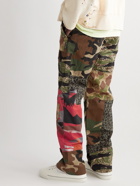 Palm Angels - Straight-Leg Patchwork Printed Cotton Cargo Trousers - Green