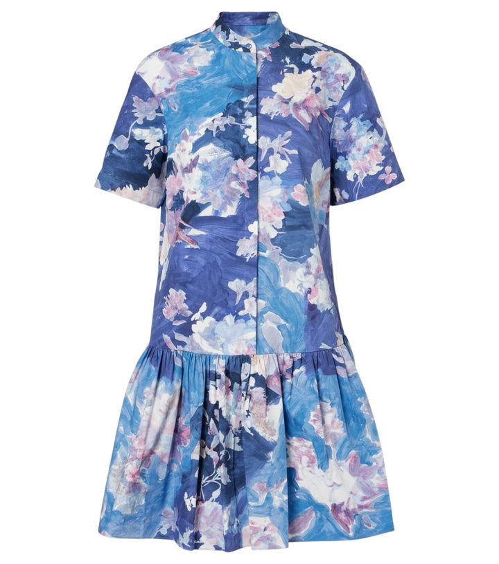 Photo: Erdem Floral peplum cotton poplin minidress