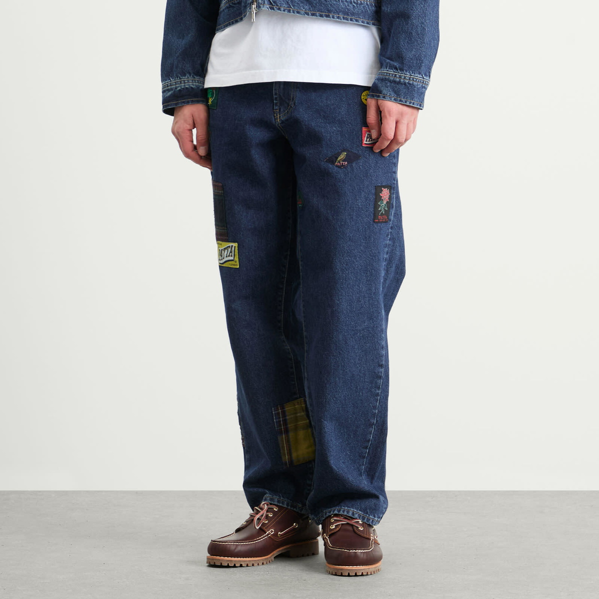 Patta Men's Whole Lotta Labels Denim Pants in Blue