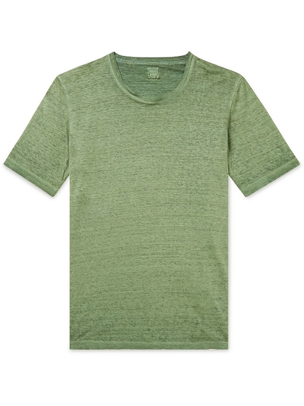 Photo: 120% - Linen-Jersey T-Shirt - Green