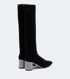 Rene Caovilla Sonia crystal-embellished knee-high boots