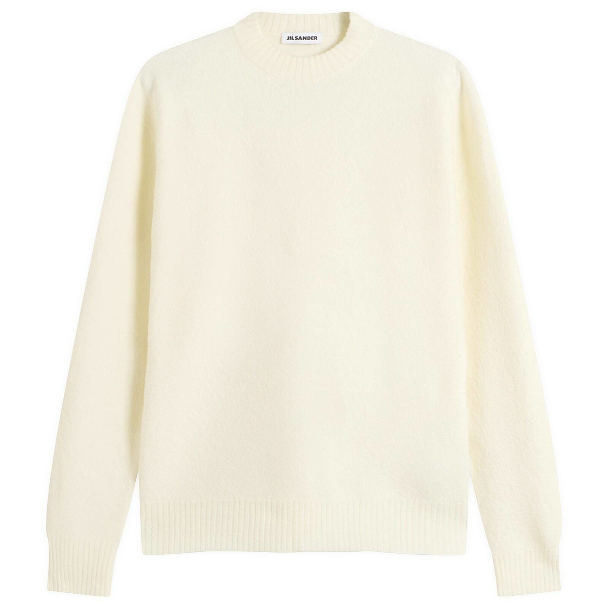 Jil Sander Men's Boiled Wool Jumper in Cloud