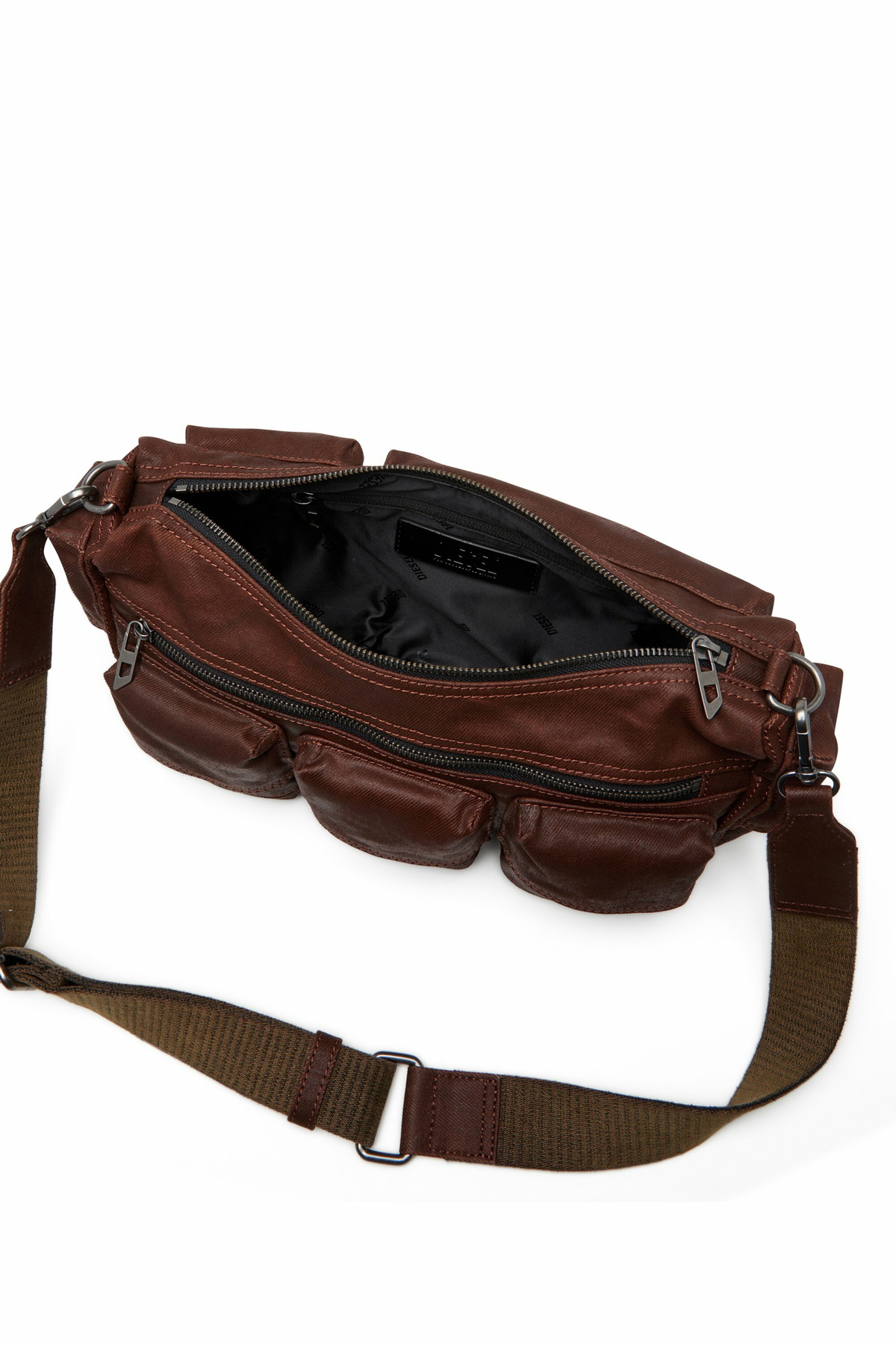 Diesel Multi-Pockets - Cotton bag with multiple pockets - Shoulder Bags - Unisex - Brown