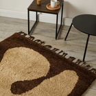 Ferm Living Abstract Rug - Large in Brown/Off-White