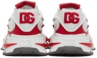 Dolce & Gabbana Red & White Airmaster Low-Top Sneakers