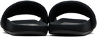 Alexander Wang Black 'AW' Slash Knit Pool Slides