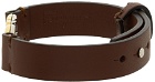 Salvatore Ferragamo Brown Leather Gancinni Bracelet