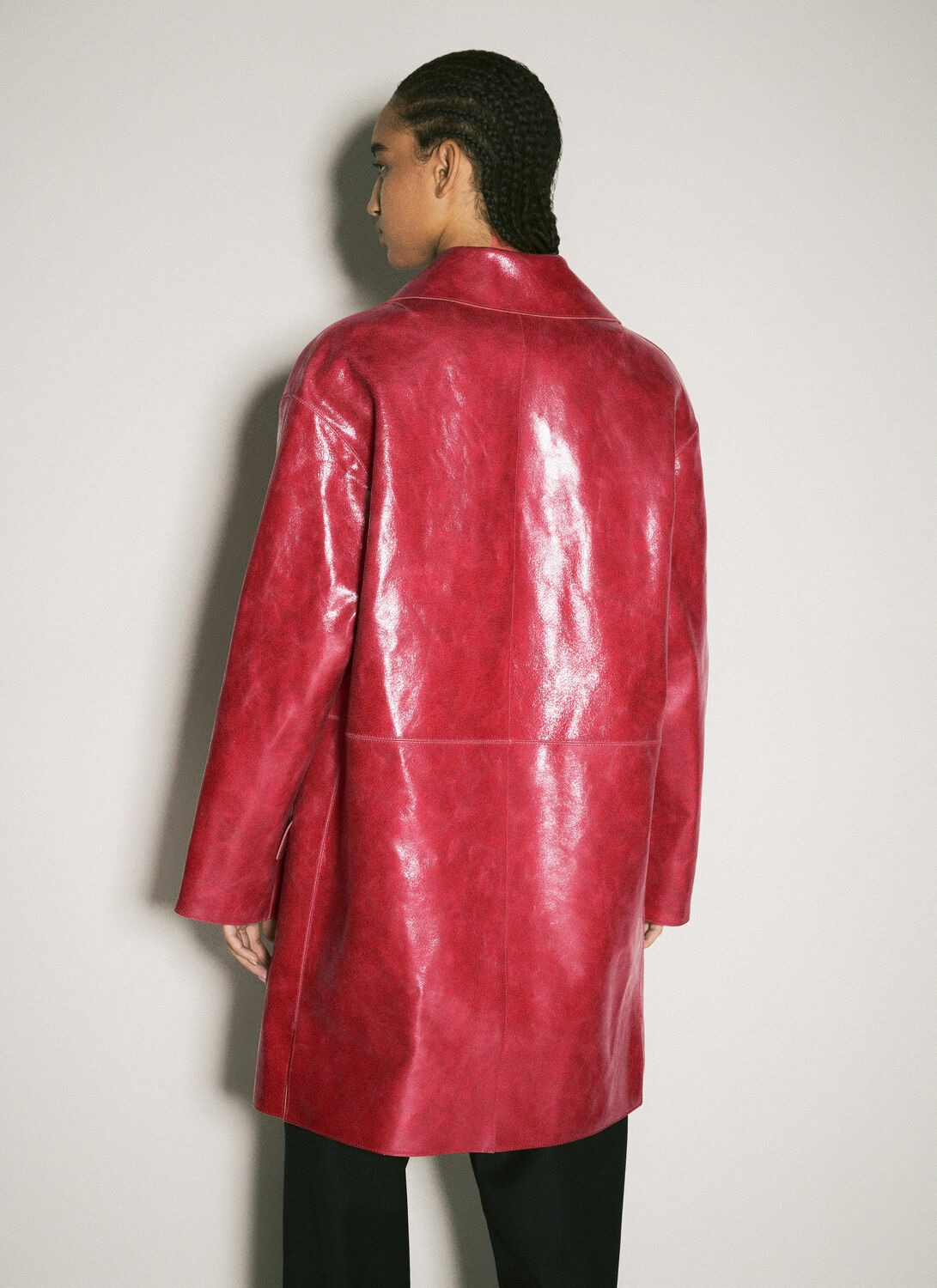 Prada Crackle Suede Coat