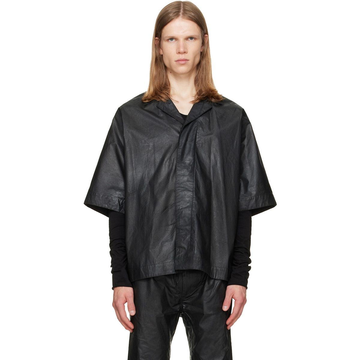 Julius Black Coated Kite Shirt