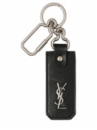 SAINT LAURENT - Cassandre Monogram Leather Key Ring