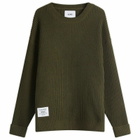 WTAPS Men's 06 Heavy Ribbed Knit Sweater in Olive Drab