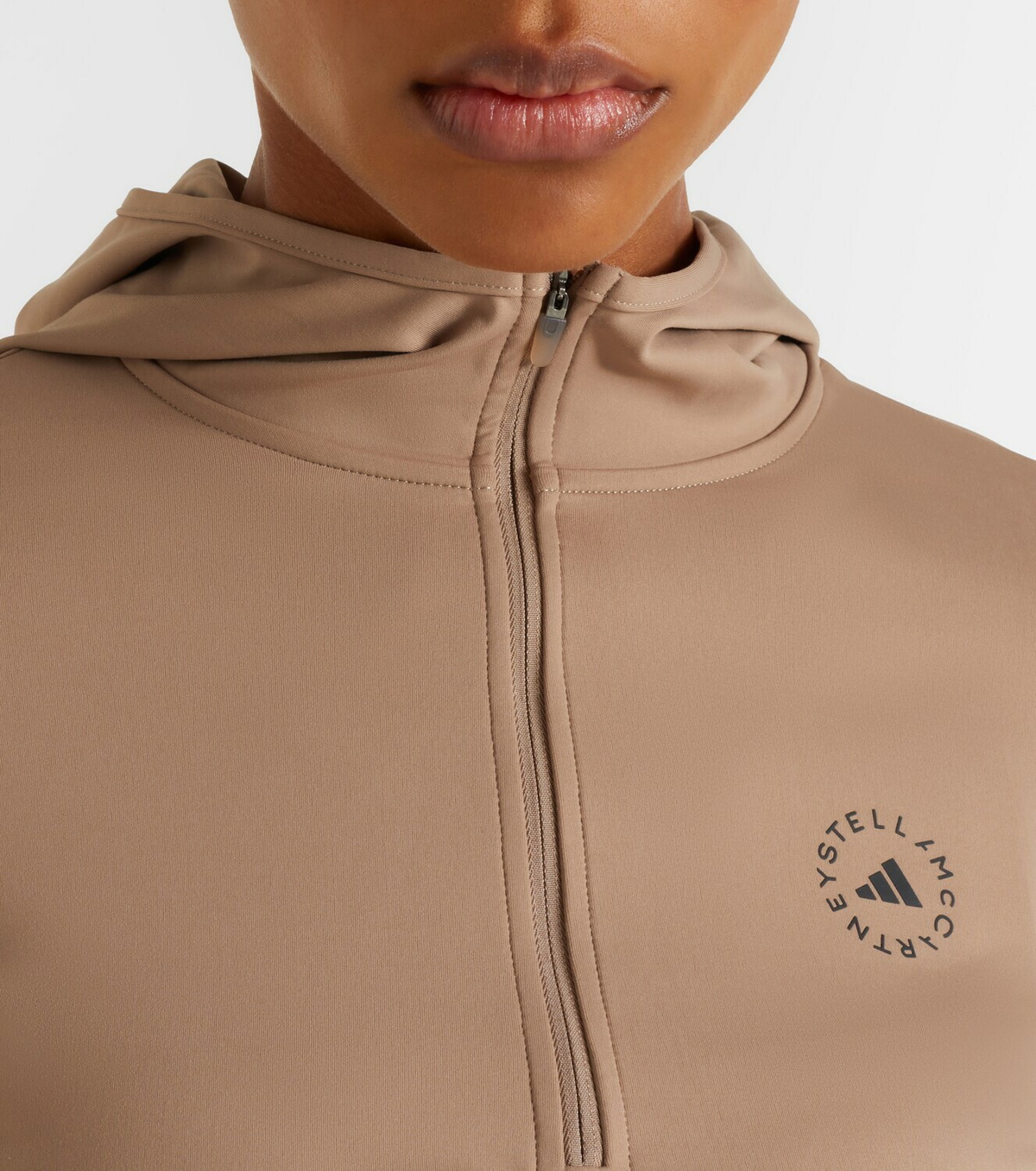 Adidas by Stella McCartney Logo technical half-zip hoodie