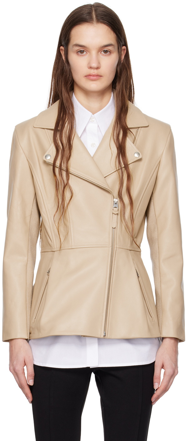 MACKAGE Beige Day Leather Jacket