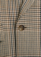 Valentino Garavani Houndstooth Double-breasted Wool Blazer Beige