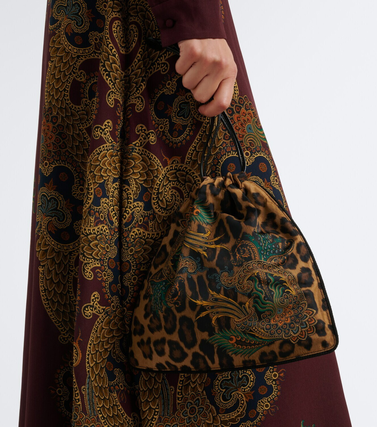 Etro Mini leopard-print pouch
