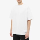AMI Men's Satin Label Oversized T-Shirt in White