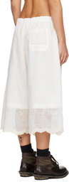 OUR LEGACY White Frill Shorts