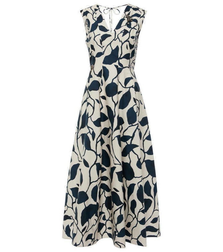 Photo: 'S Max Mara Printed cotton poplin midi dress