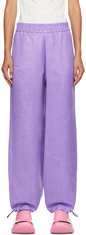 Photo: JW Anderson Purple Coated Trousers