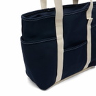 Mazi Untitled Cafe Tote Bag in Navy/Ecru 