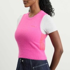 Adidas Women's Fluffy Knitted Vest in Semi Lucid Fuchsia
