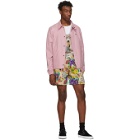 Noah NYC Beige and Multicolor Floral Rugby Shorts