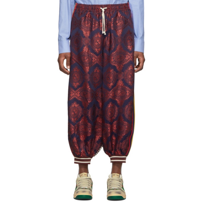 Photo: Gucci Multicolor Bi-Material Harem Loung Pants