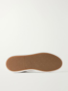 J.M. Weston - On Time Suede-Trimmed Leather Sneakers - White