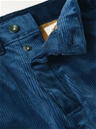 L.E.J - Straight-Leg Cotton-Corduroy Trousers - Blue