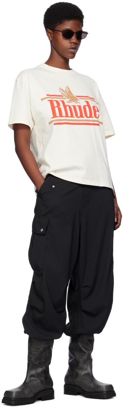 Rhude Black Cargo Pocket Trousers